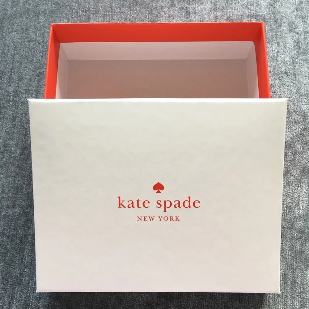 Kate Spade Jewelry Box Red White Classic Logo 4.5 x 5.75 inches
